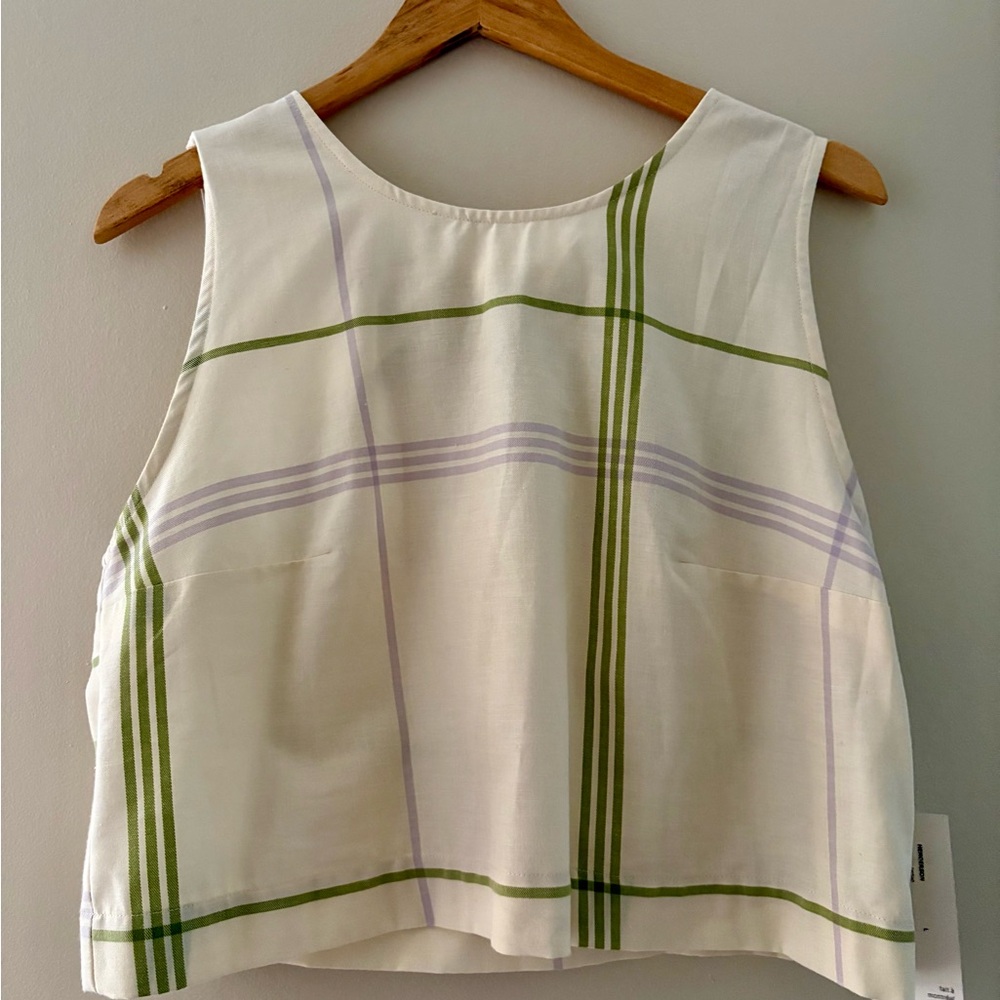 BNWT Eve Gravel Henderson Top in “Summer Tartan” size Large - Picture 3 of 5